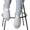 imageDearfoams Womens Demi Rib Knit Slide SlipperLight Heather Grey