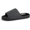 imageDearfoams Womens Demi Rib Knit Slide SlipperBlack