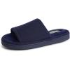 imageDearfoams Womens Demi Rib Knit Slide SlipperNavy