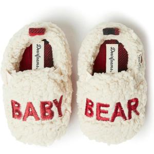 imageDearfoams Easter Basket Stuffers Gifts for Kids Toddler Lil Bear and Baby Bear SlipperBaby Bear Buffalo Plaid