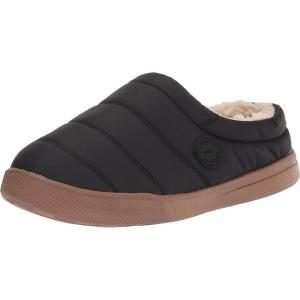 imageDearfoams Womens Kendra Sport Lounge Memory Foam Clog SlipperBlack Nylon