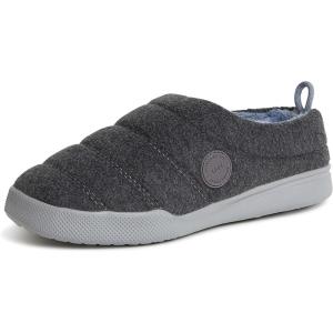 imageDearfoams Womens Kendra Sport Lounge Memory Foam Clog SlipperDark Heather Grey Fleece
