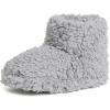 imageDearfoams Kids Tate Washable Fuzzy Bootie SlipperSleet