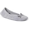 imageDearfoams Womens Layla Ballerina with Suede Outsole SlipperSleet