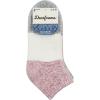 imageDearfoams Ladies 2 Pair Pack Soft Comfort Full Cushion Multicolor Easy Care Anklet Footie with Grippers Lounge Slipper SocksPale Mauve Heather