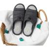 imageDearfoams Mens Adrian Quilted Memory Foam Sweatshirt Slide SlipperBlack