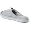 imageDearfoams Mens Adrian Quilted Memory Foam Sweatshirt Slide SlipperLight Heather Grey