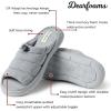 imageDearfoams Mens Adrian Quilted Memory Foam Sweatshirt Slide SlipperLight Heather Grey