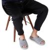 imageDearfoams Mens Adrian Quilted Memory Foam Sweatshirt Slide SlipperLight Heather Grey