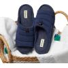 imageDearfoams Mens Adrian Quilted Memory Foam Sweatshirt Slide SlipperNavy