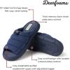 imageDearfoams Mens Adrian Quilted Memory Foam Sweatshirt Slide SlipperNavy