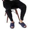 imageDearfoams Mens Adrian Quilted Memory Foam Sweatshirt Slide SlipperNavy