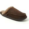 imageDearfoams Mens Matthew Moc Toe Scuff Indoor Outdoor House Shoe SlipperCoffee