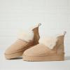imageDearfoams Womens Bootie Bayswater Comfy Indoor Outdoor Shearling Platform Slipper Ankle BootSand