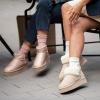 imageDearfoams Womens Bootie Bayswater Comfy Indoor Outdoor Shearling Platform Slipper Ankle BootSand