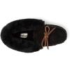 imageDearfoams Womens Genuine Suede Foldover Bootie Slipper with TieBlack