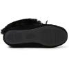 imageDearfoams Womens Genuine Suede Foldover Bootie Slipper with TieBlack