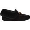 imageDearfoams Womens Genuine Suede Foldover Bootie Slipper with TieBlack