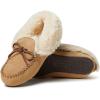 imageDearfoams Womens Genuine Suede Foldover Bootie Slipper with TieDesert