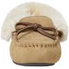 imageDearfoams Womens Genuine Suede Foldover Bootie Slipper with TieDesert