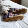 imageDearfoams Womens Heritage Warm Up Bootie SlipperNavy Multi Teddy