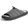 imageDearfoams Mens Adrian Quilted Memory Foam Sweatshirt Slide SlipperBlack