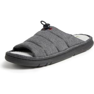 imageDearfoams Mens Adrian Quilted Memory Foam Sweatshirt Slide SlipperBlack