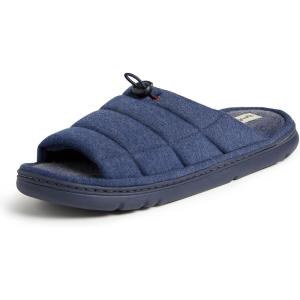 imageDearfoams Mens Adrian Quilted Memory Foam Sweatshirt Slide SlipperNavy
