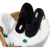 imageDearfoams Mens Caden Terry Crossband Slide SlipperBlack