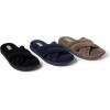 imageDearfoams Mens Caden Terry Crossband Slide SlipperNavy