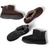 imageDearfoams Mens James Woven IndoorOutdoor Memory Foam Boot SlipperBlack