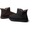 imageDearfoams Mens James Woven IndoorOutdoor Memory Foam Boot SlipperCoffee