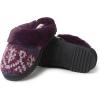 imageDearfoams Womens Allison Chenille Fairisle Scuff SlipperAubergine