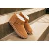 imageDearfoams Womens Fireside BathurstShearling Water Resistant Durable Memory Foam Slipper Ankle BootChestnut