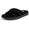 imageDearfoams Mens Caden Terry Crossband Slide SlipperBlack