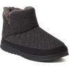 imageDearfoams Mens James Woven IndoorOutdoor Memory Foam Boot SlipperBlack