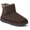 imageDearfoams Mens James Woven IndoorOutdoor Memory Foam Boot SlipperCoffee