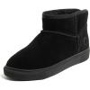 imageDearfoams Womens Fireside BathurstShearling Water Resistant Durable Memory Foam Slipper Ankle BootBlack