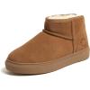 imageDearfoams Womens Fireside BathurstShearling Water Resistant Durable Memory Foam Slipper Ankle BootChestnut
