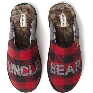 imageDearfoams Mens Uncle Bear SlipperFurry Plaid