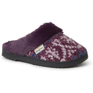 imageDearfoams Womens Allison Chenille Fairisle Scuff SlipperAubergine