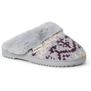 imageDearfoams Womens Allison Chenille Fairisle Scuff SlipperSleet