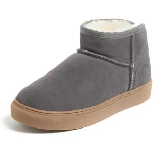 imageDearfoams Womens Fireside BathurstShearling Water Resistant Durable Memory Foam Slipper Ankle BootGrey