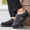 imageDearfoams Mens Brendan IndoorOutdoor Breathable Memory Foam Clog House Shoe with Wide Widths Slipper Brown Plaid 1112