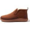 imageDearfoams Mens Spencer Microsuede IndoorOutdoor Comfort Boot with Fleece Lining AnkleChestnut