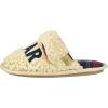 imageDearfoams Womens Buffalo Check Lil Bear Scuff SlipperCream