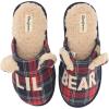imageDearfoams Womens Buffalo Check Lil Bear Scuff SlipperNavy Blazer