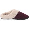 imageDearfoams Womens Dani Textured Knit Clog SlipperAubergine