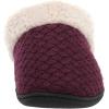 imageDearfoams Womens Dani Textured Knit Clog SlipperAubergine