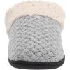 imageDearfoams Womens Dani Textured Knit Clog SlipperLight Heather Grey